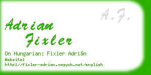 adrian fixler business card
