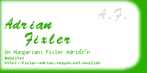 adrian fixler business card